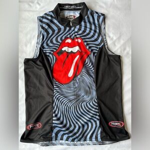RARE 2006 Primal Wear Cycle Jersey The Rolling Stones size M Hot Lips Y2K EUC